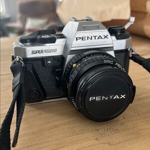 Pentax Super Program Camera - Black and Silver Finish